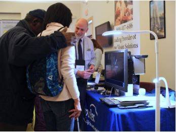 Stu Flom at Carroll Center Tech Fair