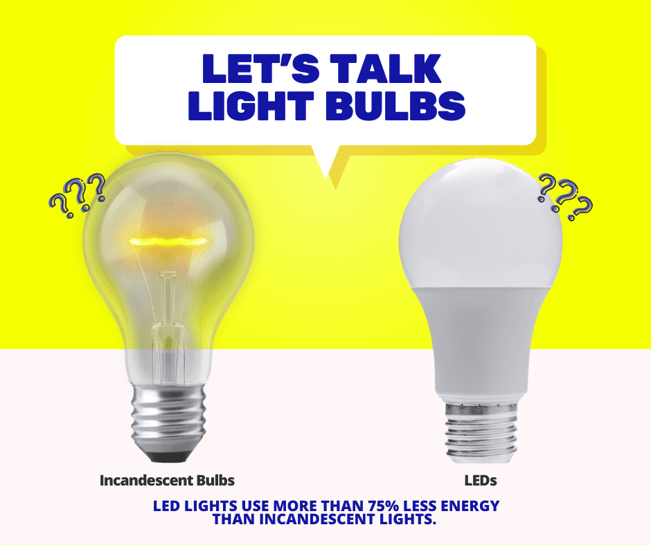 Incandescent bulb vs LED bulb