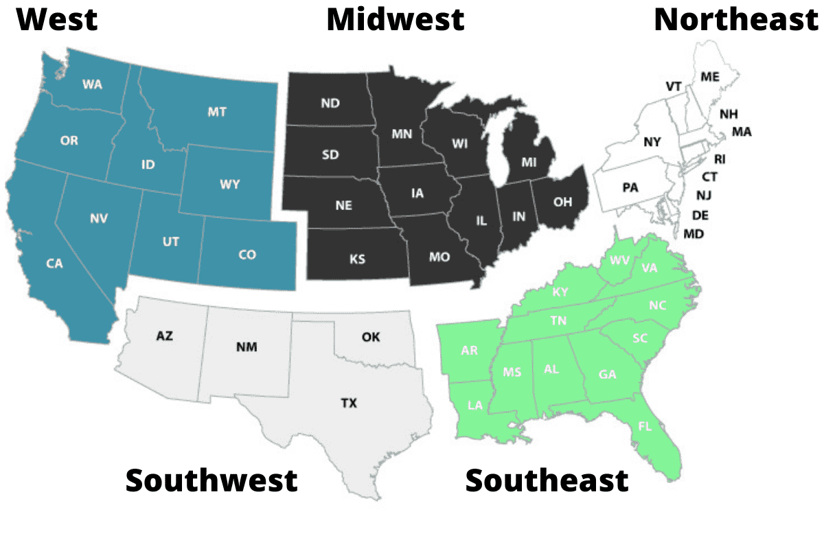 US Regional Map