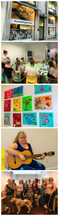 Collage of images from CNIB Hubs