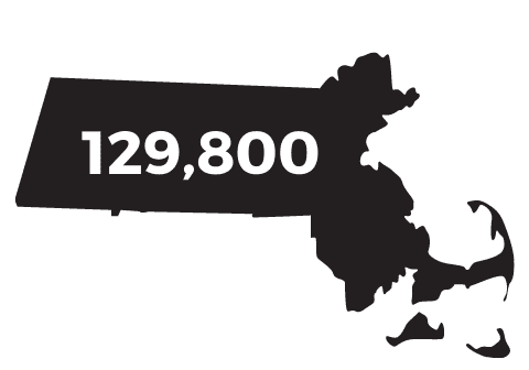 Outline of state of MA with number 129,800