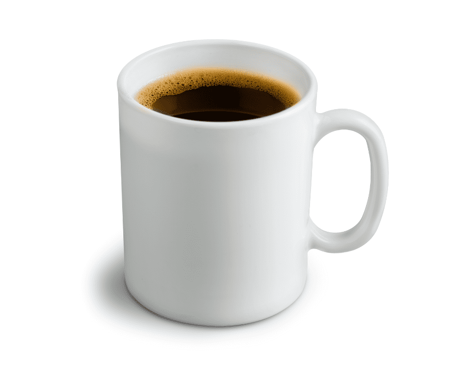 Color contrast and low vision: Coffee in a white mug