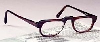 Magnifying reading glasses