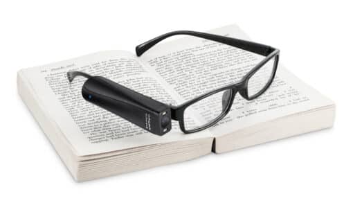 OrCam MyEye with book