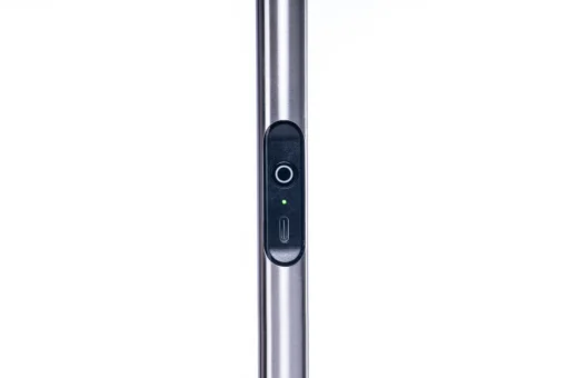 Close-up of Daylight Slimline 4 Floor Lamp button and charging port
