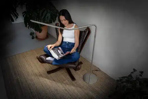 Person reading with Daylight Floor Lamp