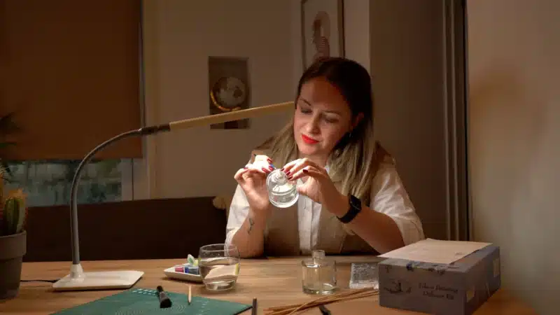 UnoPro Table Lamp in use for crafting
